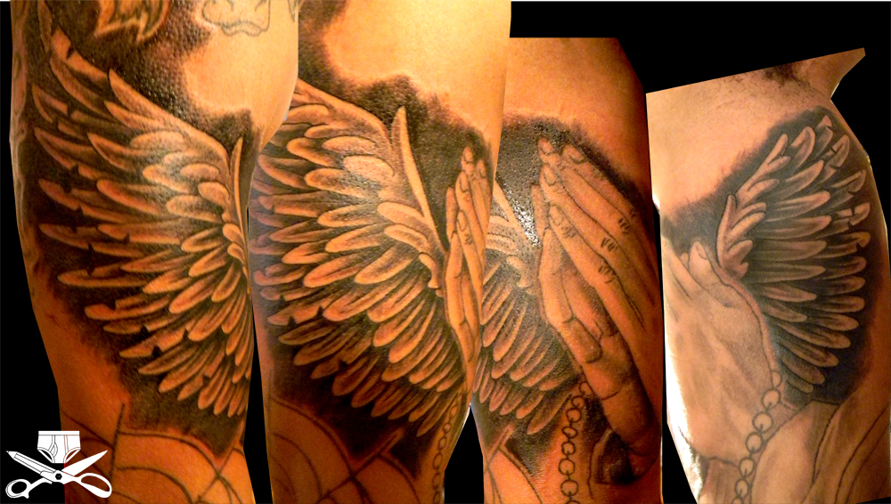 tatoo arm tatto lengan Wing Tattoos Designs